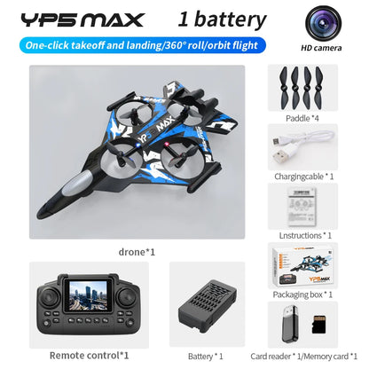 Foam plane 2.4G wifi RC fighter jet stunt rolling helicopter and LED color light plane Boy's toy gift 2026 new YP5MAX RC