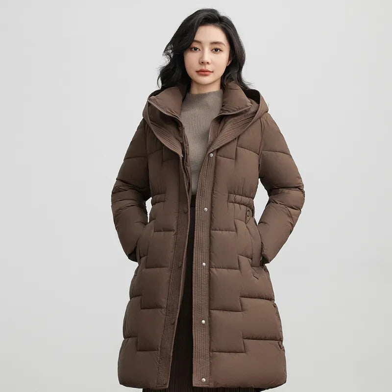 Jaqueta Feminina de Inverno com Capuz