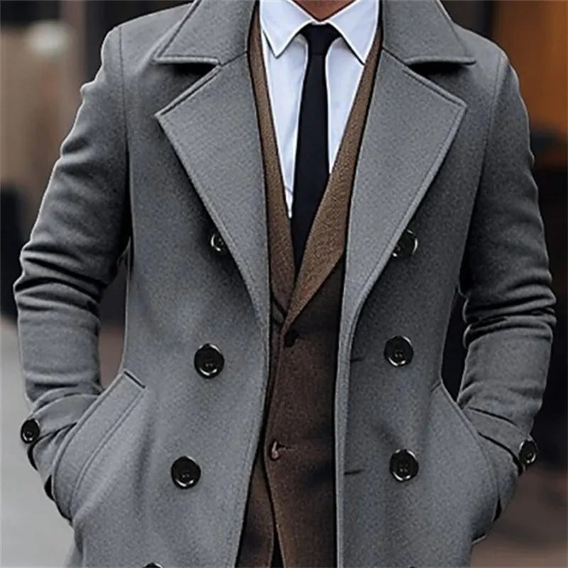 Sobretudo Masculino Casual Elegante
