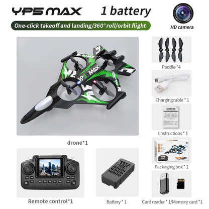 Foam plane 2.4G wifi RC fighter jet stunt rolling helicopter and LED color light plane Boy's toy gift 2026 new YP5MAX RC
