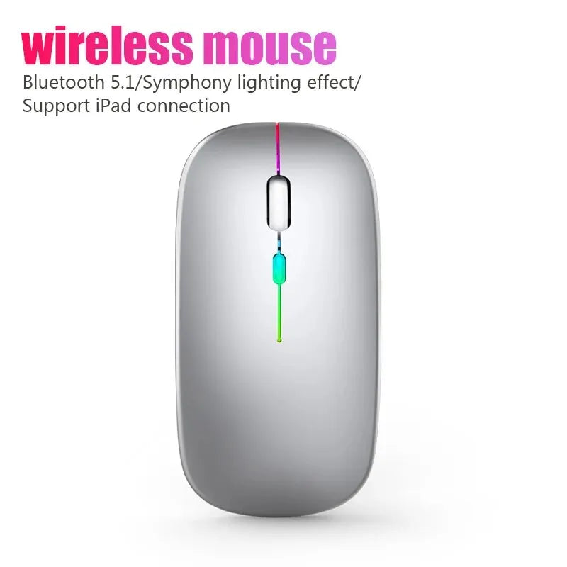 Mouse Gamer Sem Fio RGB Recarregável