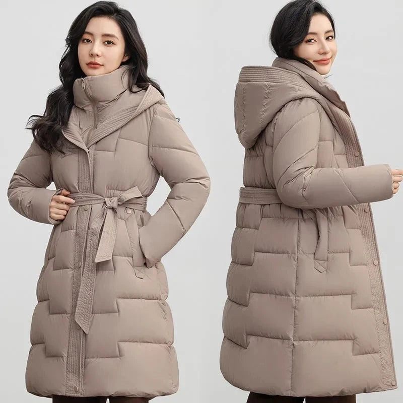 Jaqueta Feminina de Inverno com Capuz