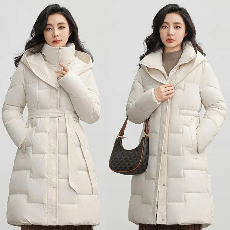 Jaqueta Feminina de Inverno com Capuz