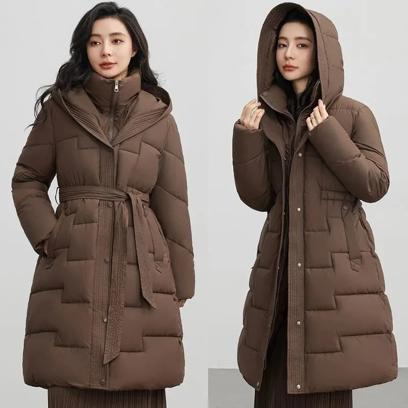 Jaqueta Feminina de Inverno com Capuz