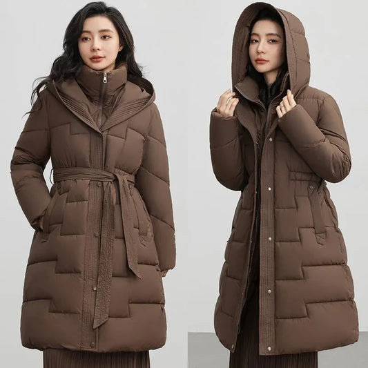 Jaqueta Feminina de Inverno com Capuz
