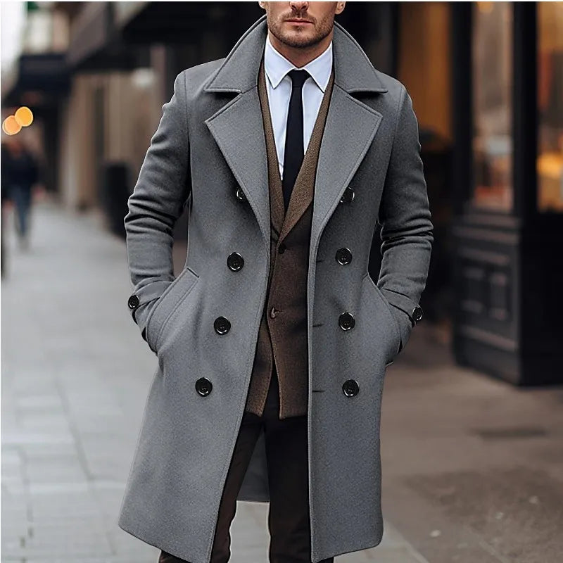 Sobretudo Masculino Casual Elegante