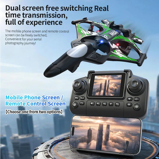 Foam plane 2.4G wifi RC fighter jet stunt rolling helicopter and LED color light plane Boy's toy gift 2026 new YP5MAX RC