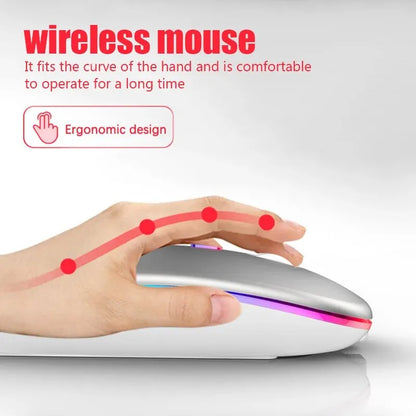 Mouse Gamer Sem Fio RGB Recarregável